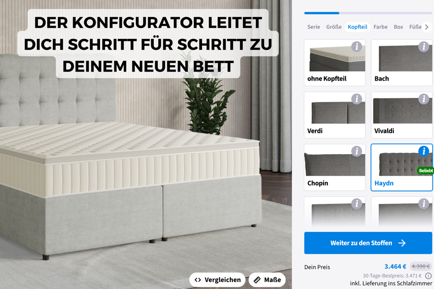 mozart bett konfigurator